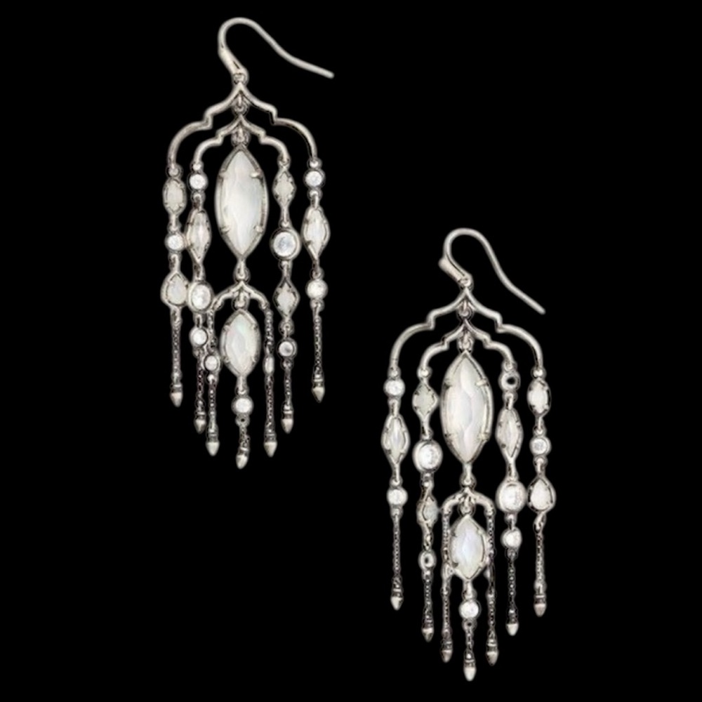 Kendra Scott Emma Statement Earrings in Antique Silver